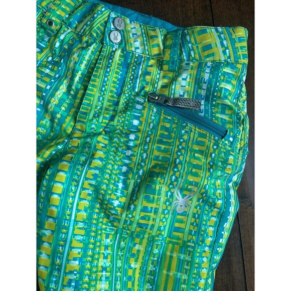 Spyder Girls Vixen Tailored Pants, Size 8, Harmony Bluebird Print - Picture 7 of 12